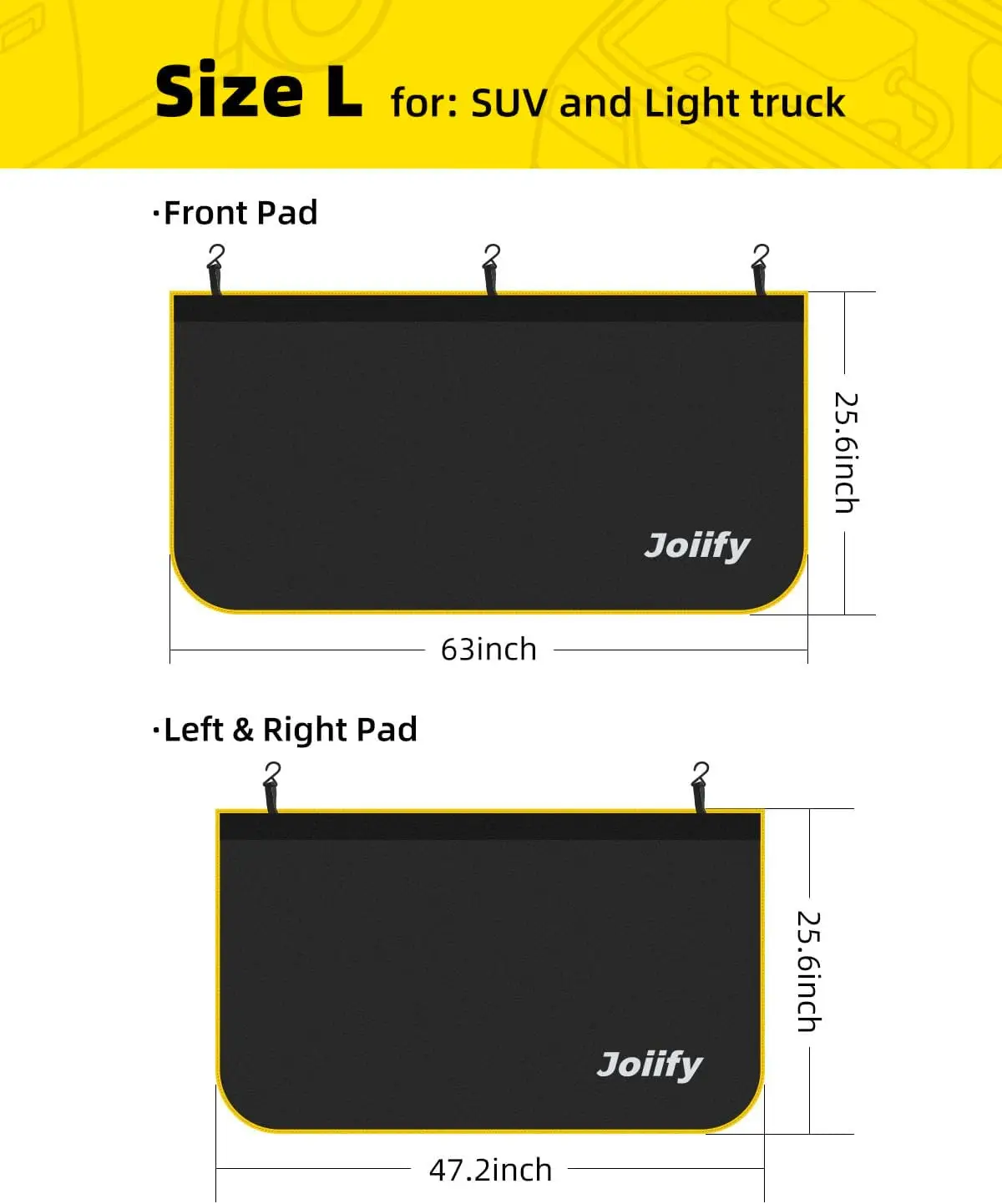 Capas magnéticas para pára-choque de carro de 3 peças com 25 ímãs e ganchos fortes, tamanho grande para SUV/caminhões