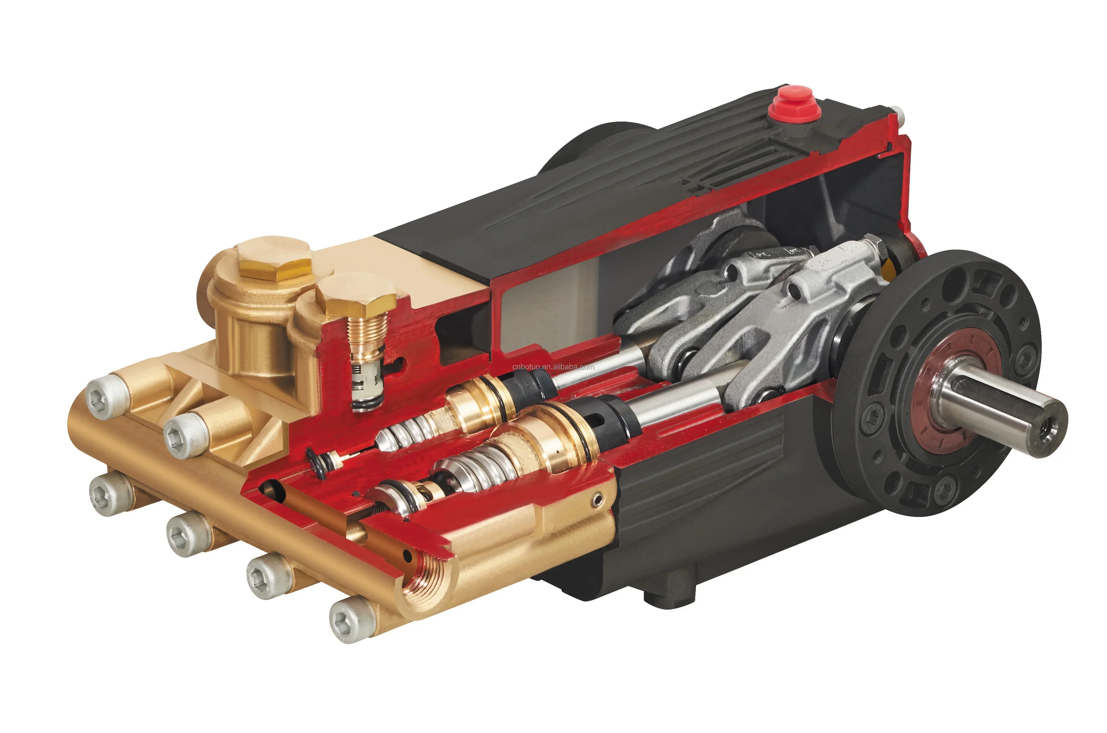 Botuo 22lpm 500bar DSP-N مضخة مكبس ثلاثية الضغط العالي مضخة ضغط المياه لإزالة البقع #4