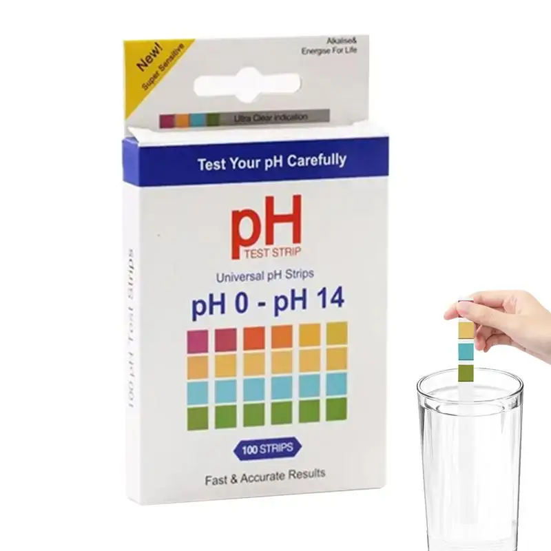 

Ph Test Strips Ph 0-14 Ph Strips Ph Test Paper 100 Strips Ph-Indicator Strip To Test Drinking Water Food Pools Aquariums Monitor