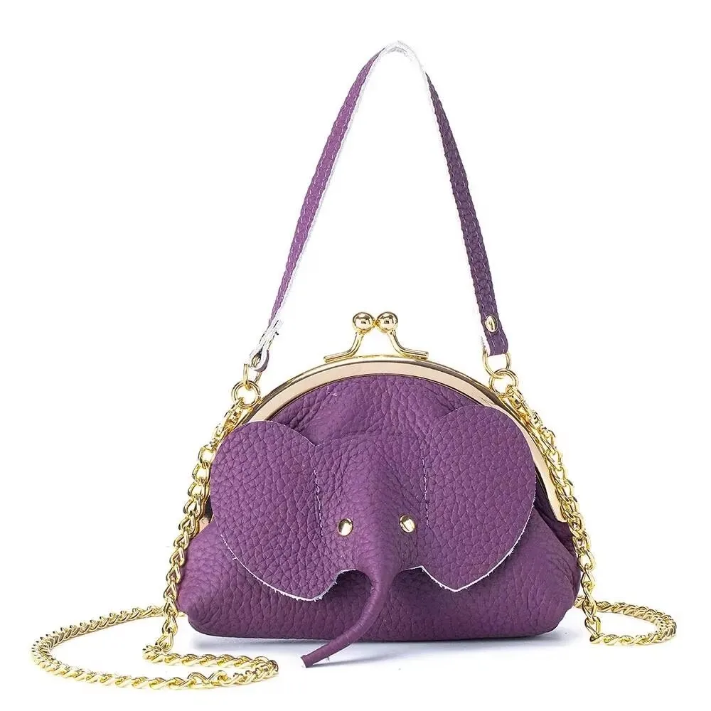 Fashion Woman Small Bag Lipstick Storage Bag Lady Handy Bag Mini Bag Woman Handbag Genuine Leather Elephant Chain Coin Purse