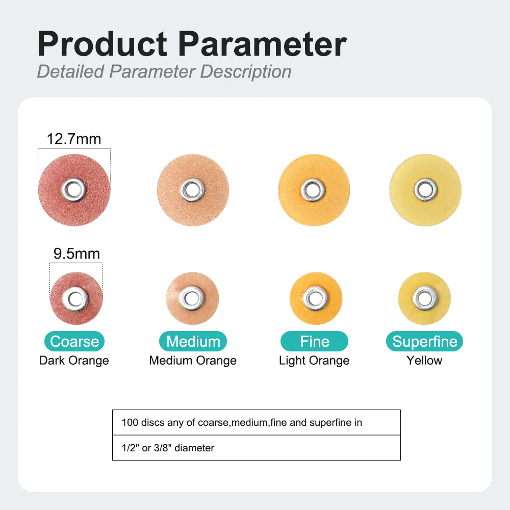 

SYJH 100Pcs Dental Finishing Polishing Discs For Polishing Tooth Whitening Composite Resin Orthodontic Bracket Dental Material