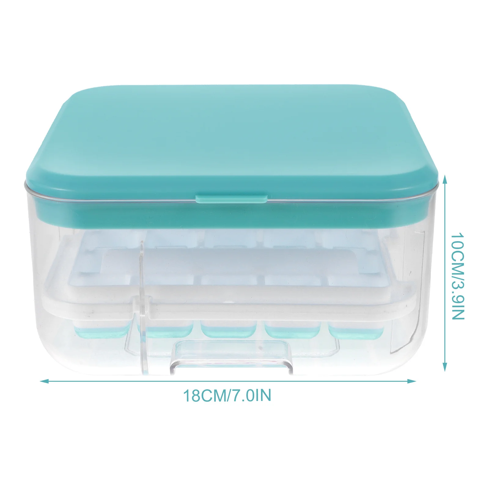 

Ice Cube Tray 2-Layer Freezer Tray with Lid Easy Release Soft Bottom Long Lasting Use Ice Trays for Freezer with Lid