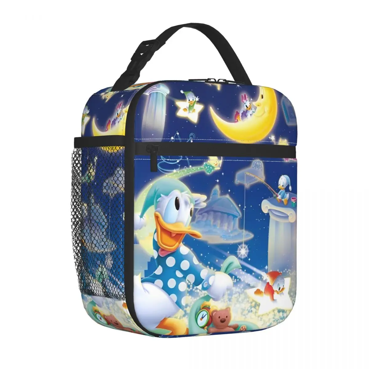 

Donald Duck Insulated Lunch Bags Cooler Bag Meal Container Cartoon Portable Tote Lunch Box Food Bag College Outdoor