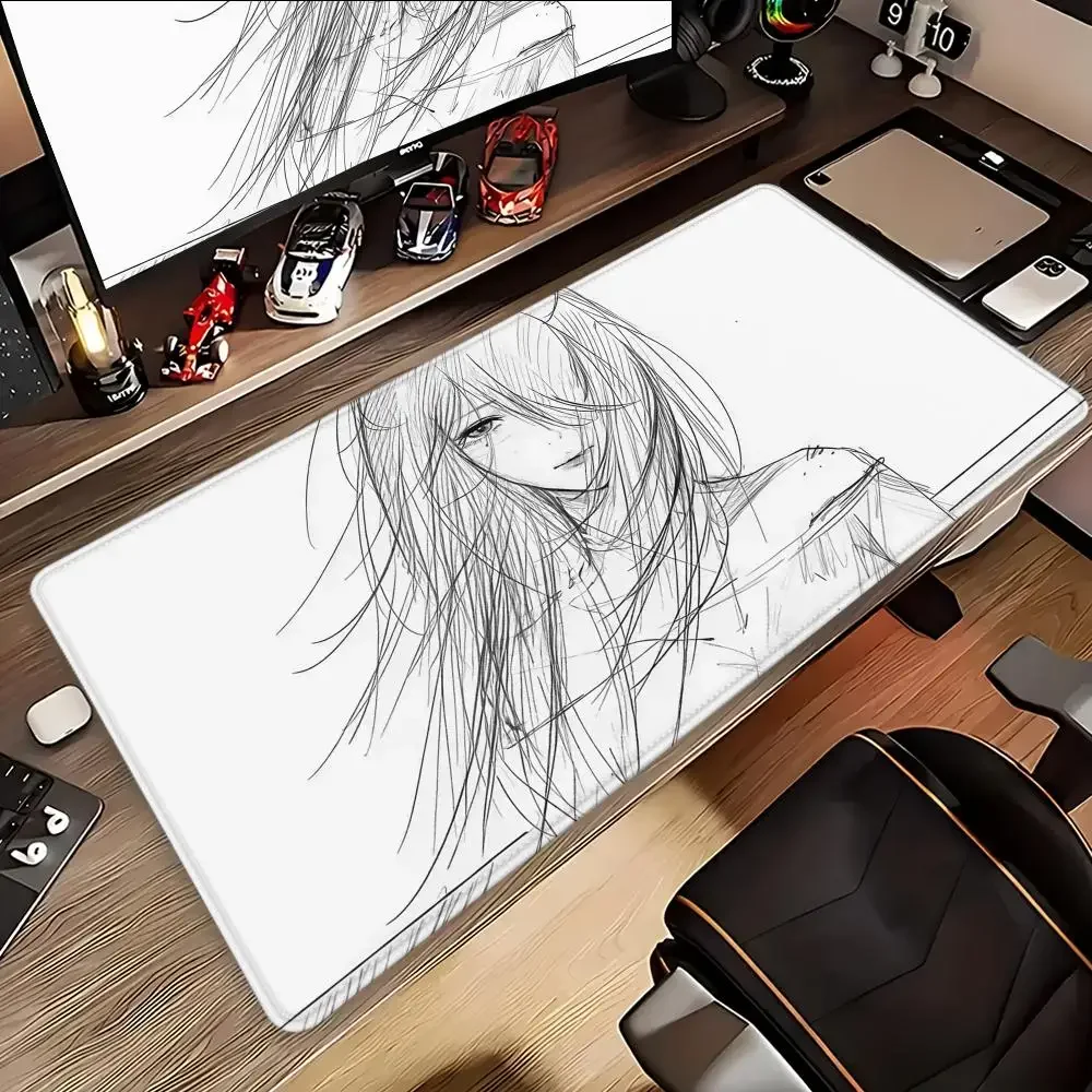 

Line Art Mouse Pad: Cute Animal/Plant Prints, Non-slip Rubber Base. Smooth for Gaming/Work, Fits All Mice, Washable Long-lasting