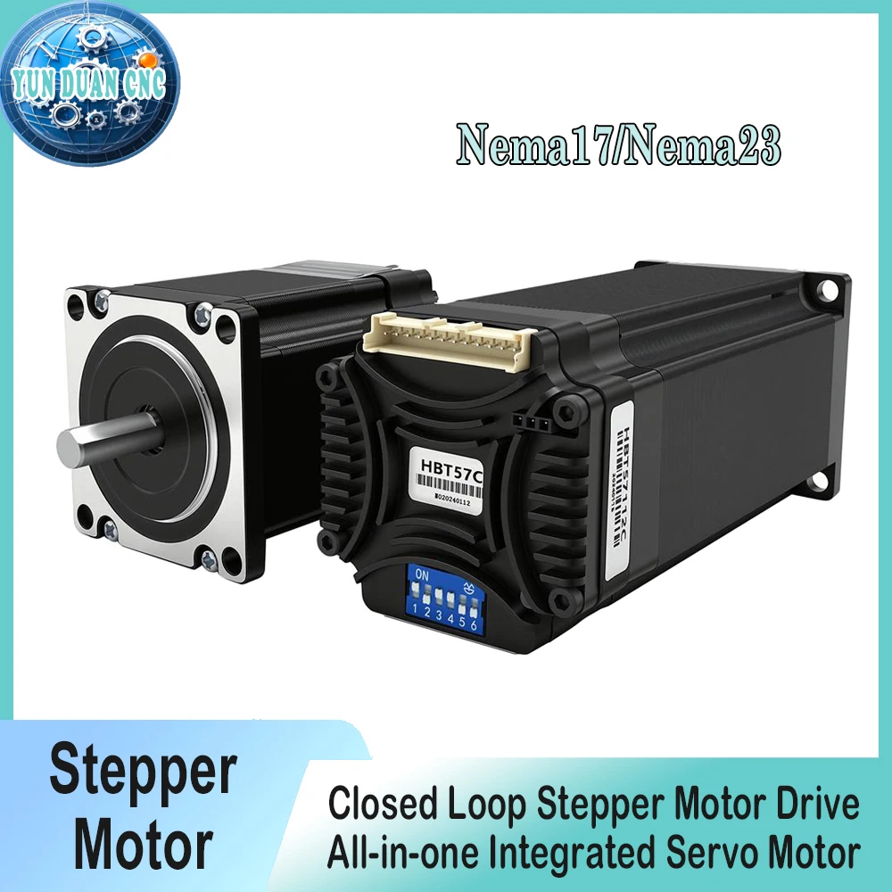 Nema17/Nema23 Closed Loop Integrated Stepper Motor 42mm/57mm DC24V 2 Phase Stepper Motor Drive All-In-One Easy Servo Motor