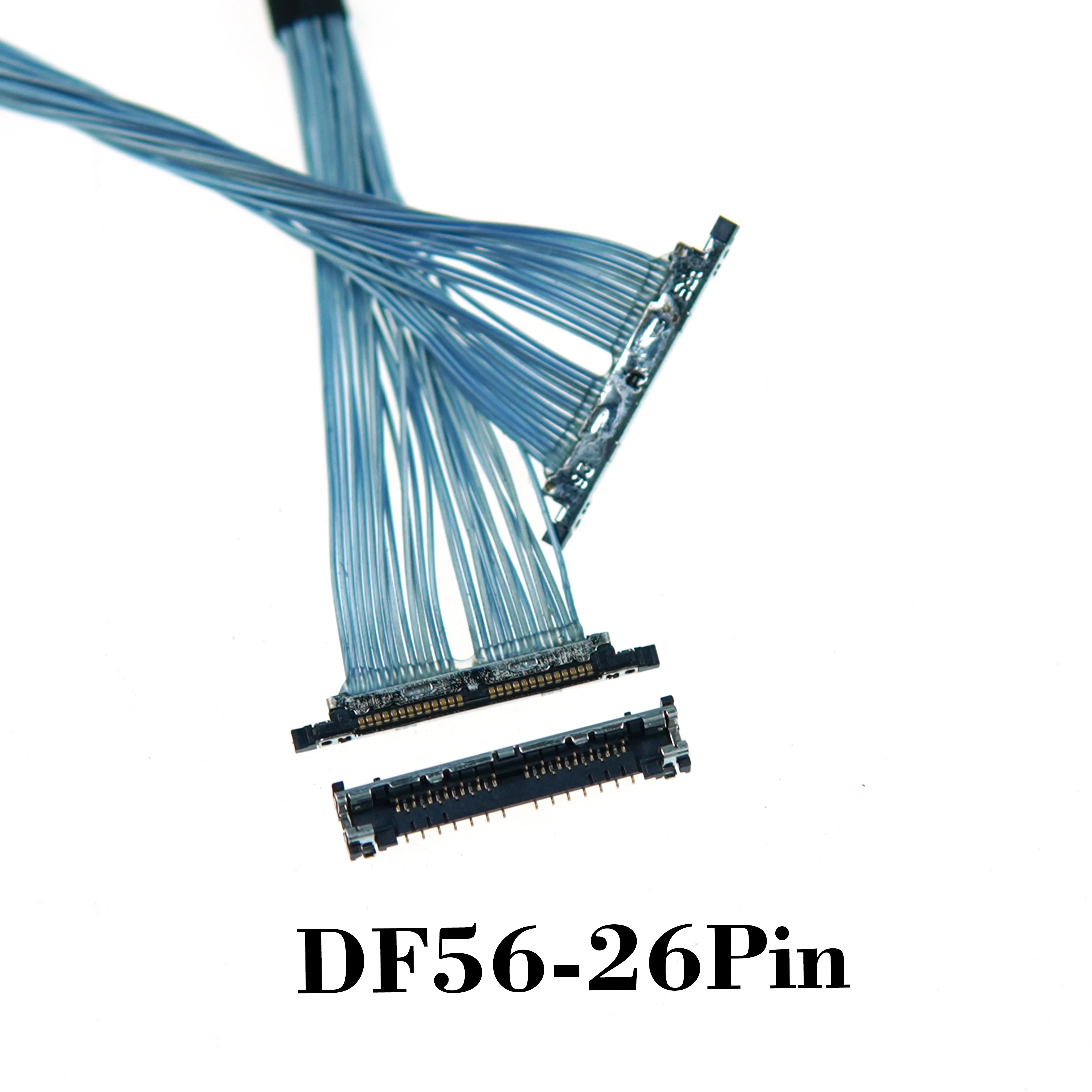 Custom Length 26/30/40/50Pin 0.3mm Pitch DF56 Micro Coaxial Cable A/B Type Gold Plated LVDS EDP Cable for Drones