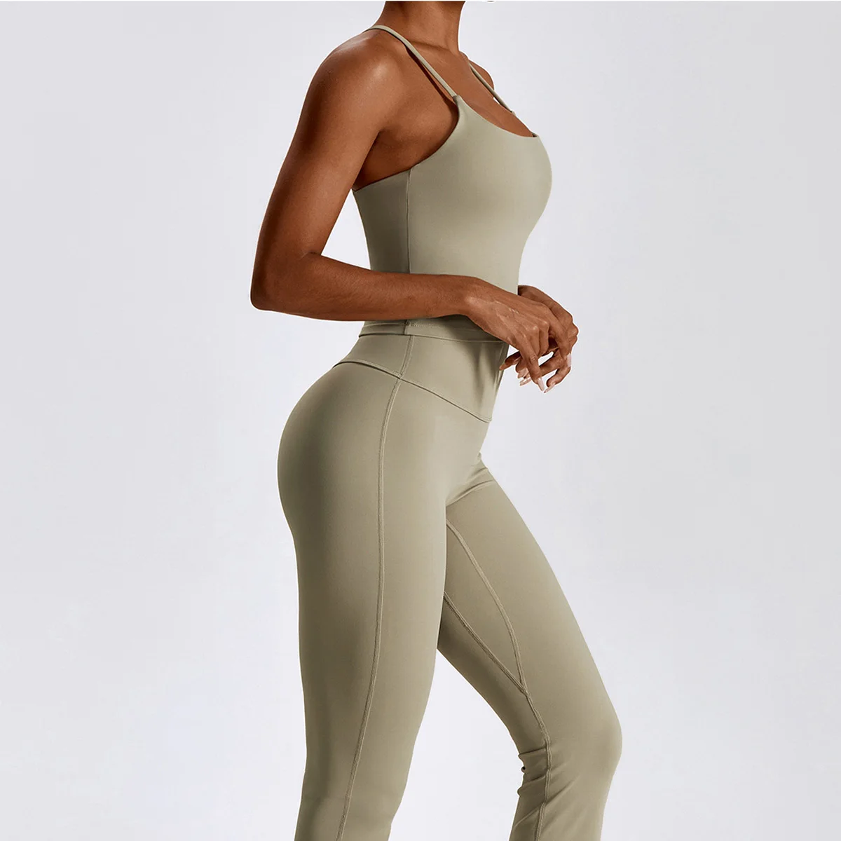 Yoga Suit 2 Piece Womens Gym Tracksuits Sportswear Fitness Leggings Long Sleeve Sports Bra Running Quick Dry Female  Sexy Tops