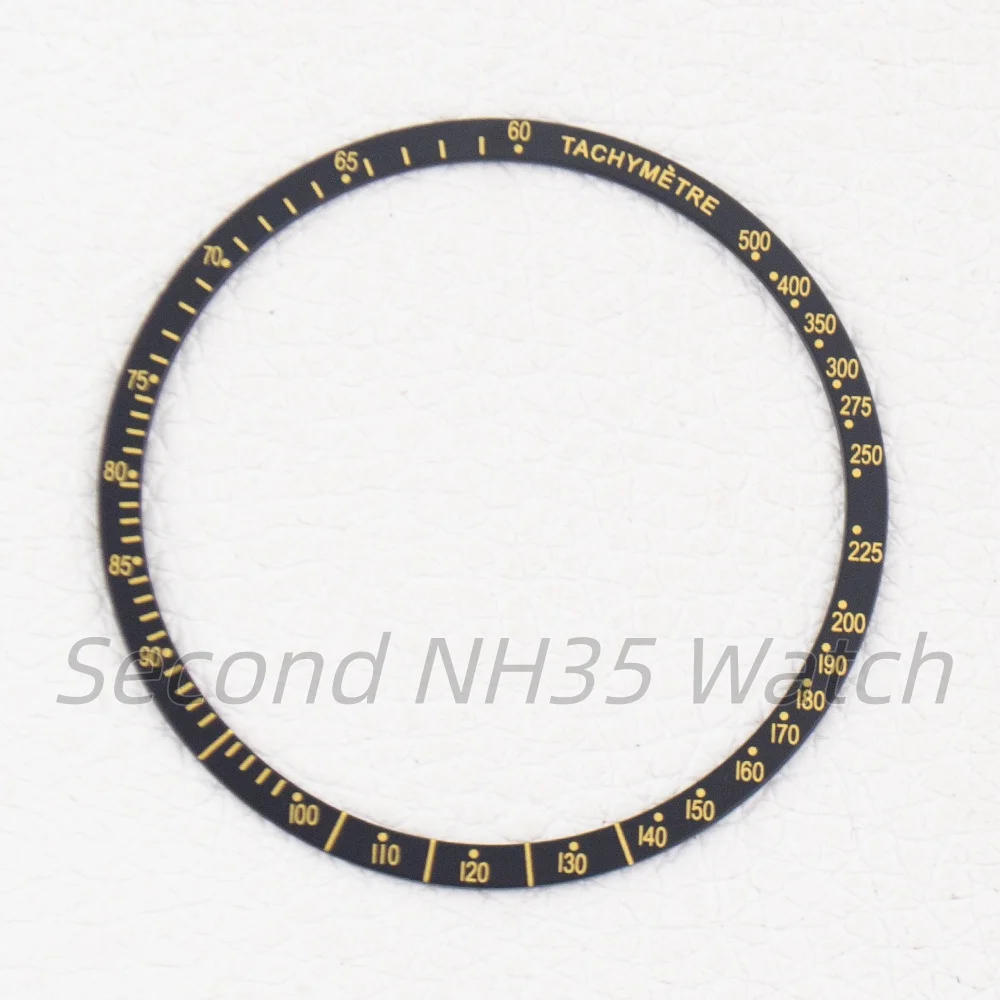 For Speedmaster 38.5mm*34mm Aluminum Bezel Insert Rings Fit VK63 Watches Case Replace Accessories Men's Watch Insert Ring Parts