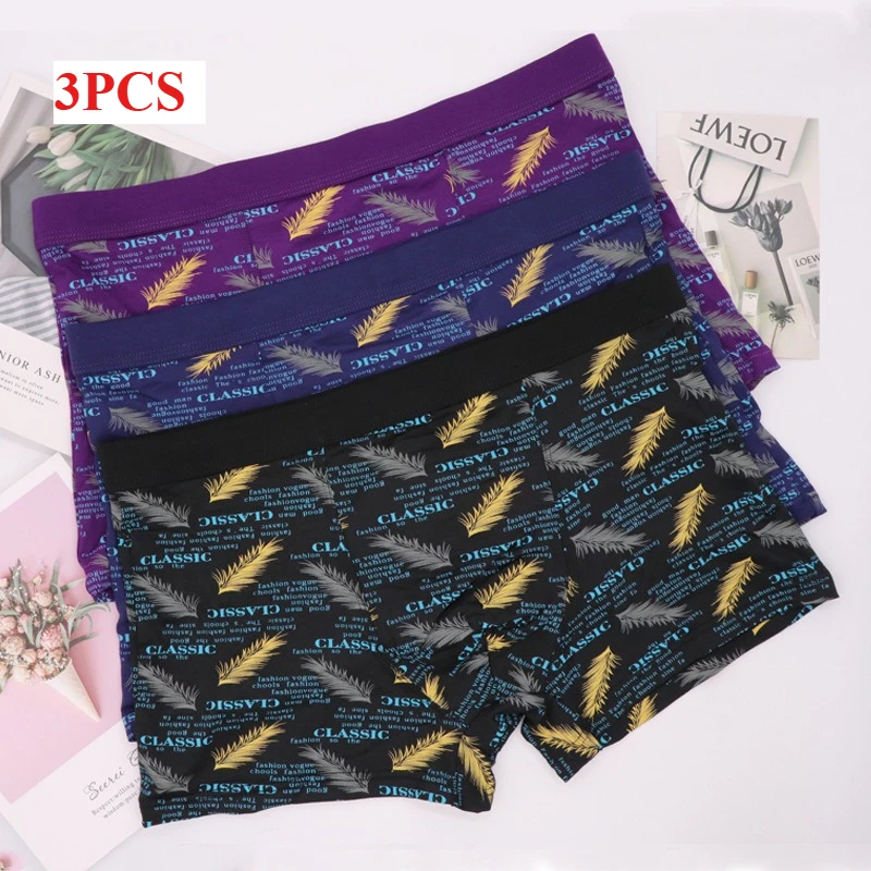 

3pcs Youth Trendy Men's Boxer Shorts - Quick-Dry Mid Waist Underwear with Mesh Lining for Summer Comfort