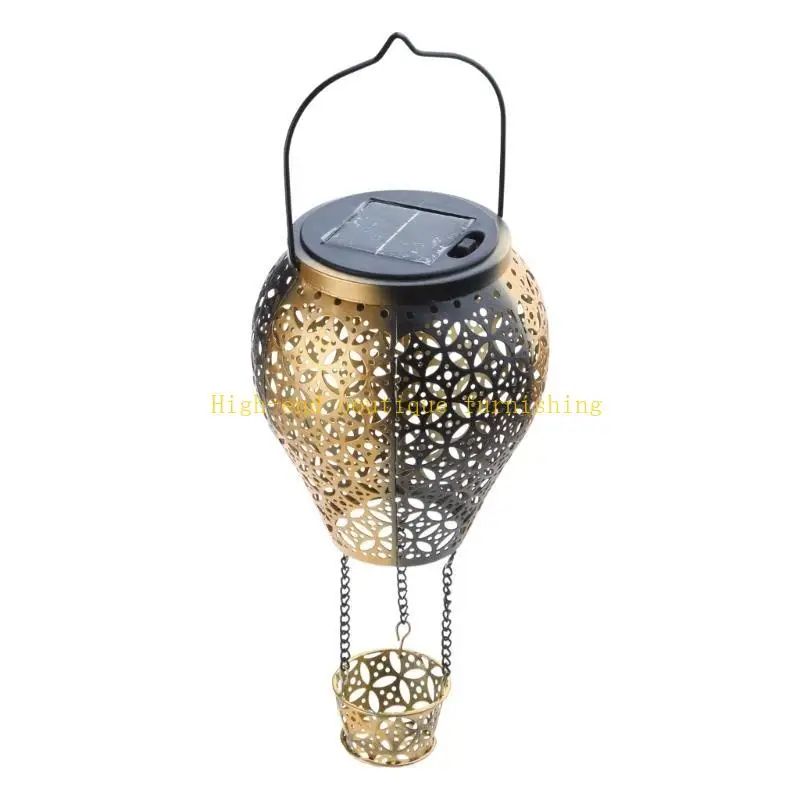 L9NB Wireless Solar Hollow Lantern Indoor Outdoor Decorative LED Lamp Courtyard Landscape Ornament Waterproof Garden Light
