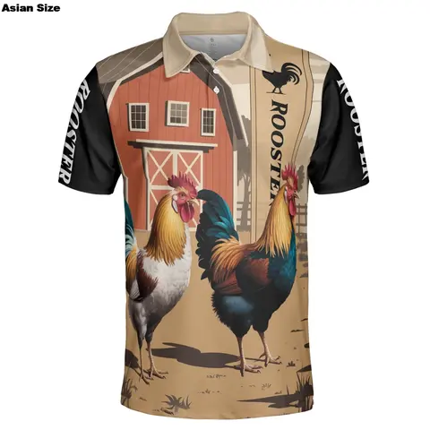 2025 남성용 수탉 폴로 셔츠 3d 프린트 남성용 하와이 셔츠 비치 반소매 Mexica Cockfighting Tops 티셔츠 여성 블라우스