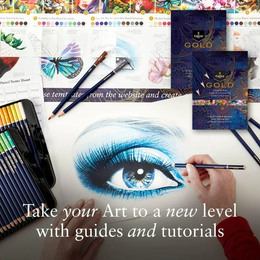 Set di 72 matite colorate Gold Standard Nuclei colorati a base di olio di qualità Resta più nitido Più forte contro la rottura per artisti adulti