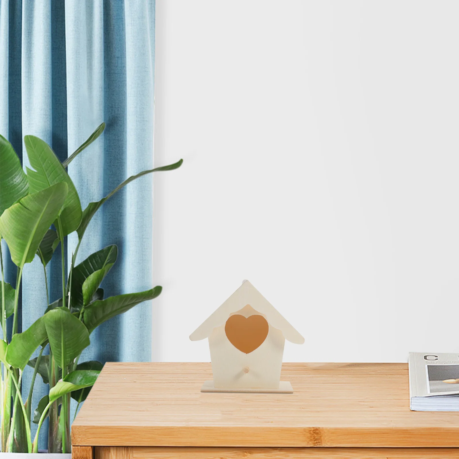 

Adorable Wooden Nest Decor Creative Artificial Birdhouse for Desktop Home Decoration Perfect School Classroom Supplies