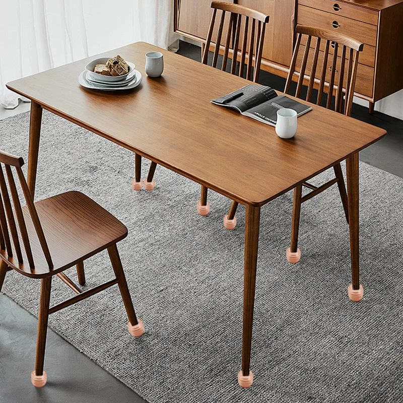 투명 의자 다리 커버 바닥 보호대 가구 패드 미끄럼 방지 테이블 의자 다리 발 캡 매트 가구 다리 장식 커버