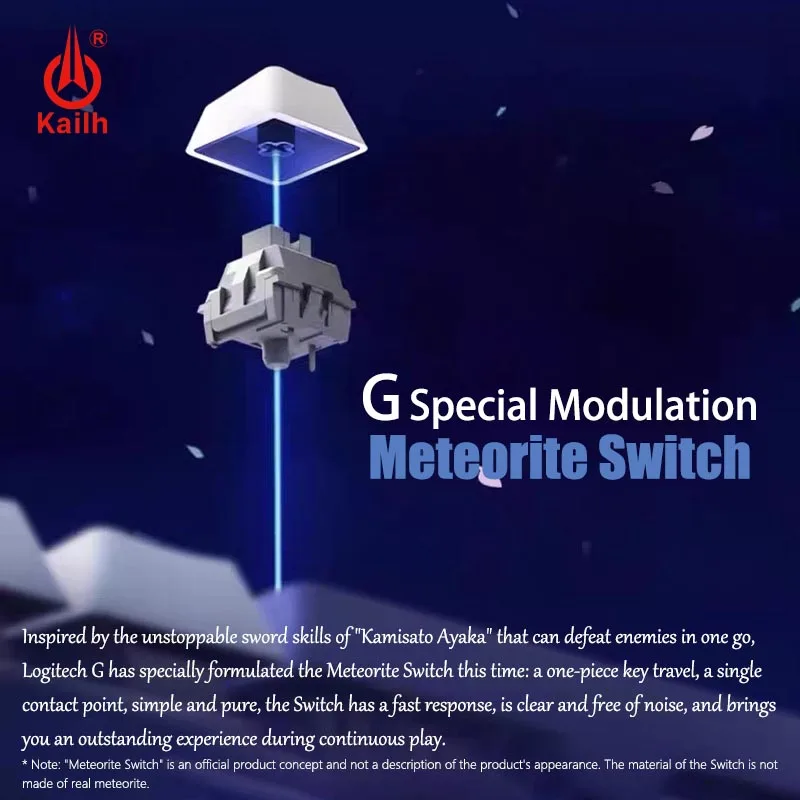 Kailh Meteorite Switch HIFI Linear 5pin 40g Logitech G517 Kamisato Ayaka Mechanical Keyboard Switches for AULA F75 AJAZZ AK820