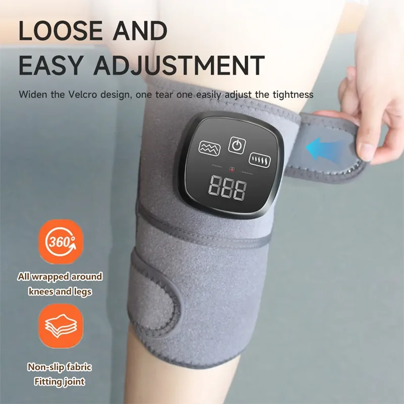 Massageador de pernas, massageador de compressão de ar para panturrilha com aquecimento, massageador de pernas, 3 tipos de força, 3 tipos de modos, fácil de usar