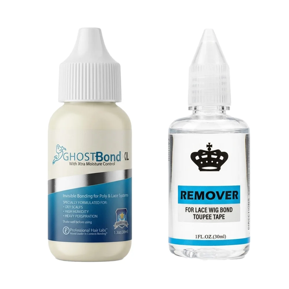 Wig Glue And Remover Kit Waterproof Adhesive 38ml Lace Bond Citrus Oil Cleaner 30ml Hair System Complete Solution