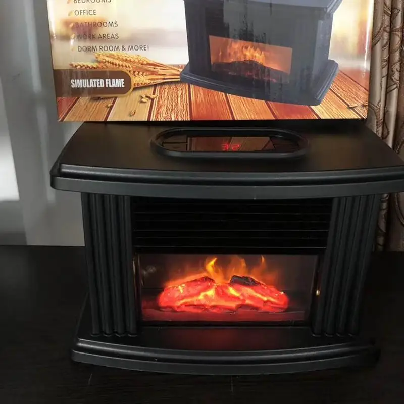 Newest Portable Electric Fireplace Stove Heater Portable Tabletop Indoor Space Heater 1000W Household Winter Heating Machine