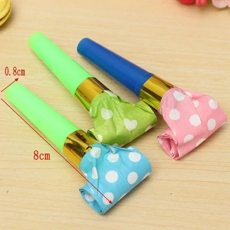 100pcs เด็กเกมนกหวีดวันเกิดสนุก Polka Dot Whistle PARTY Favors Loot กระเป๋า Stuffers เสียงทําของเล่น