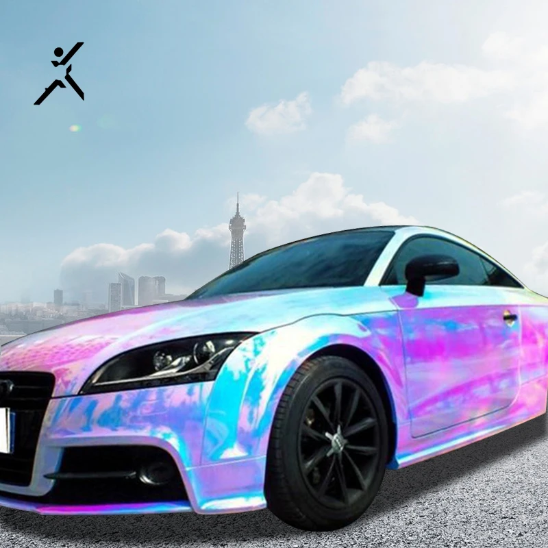 

Mirror Chrome Colorful Electroplated White Car Body PVC Protection Color Changing Wrapping Vinyl Film