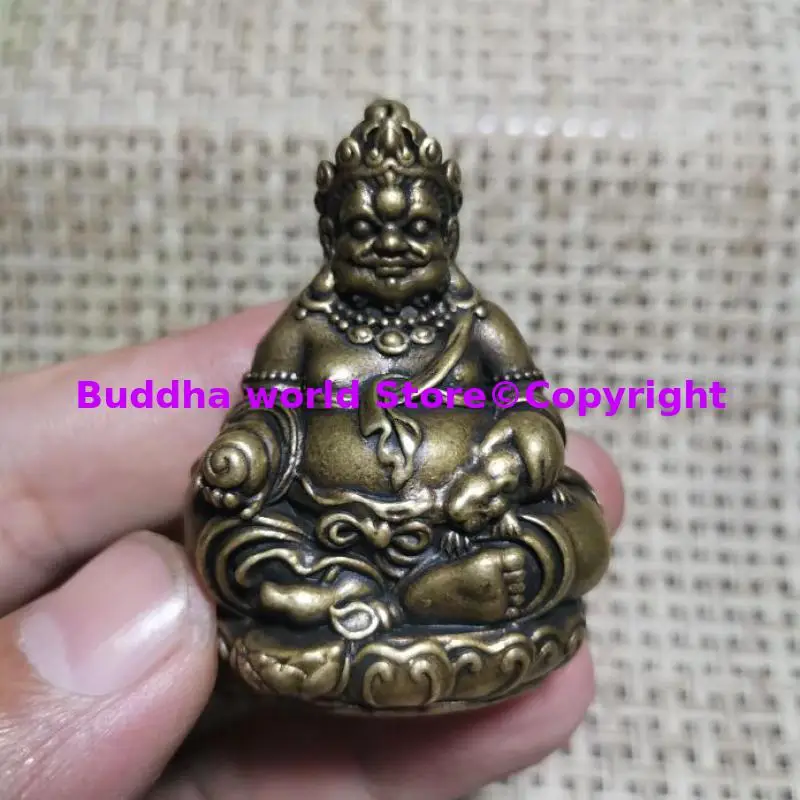 Special offer Tibetan Buddhism pocket Buddha figurine lucky Jambhala archaic small Buddha statue Buddhist lama monk worship