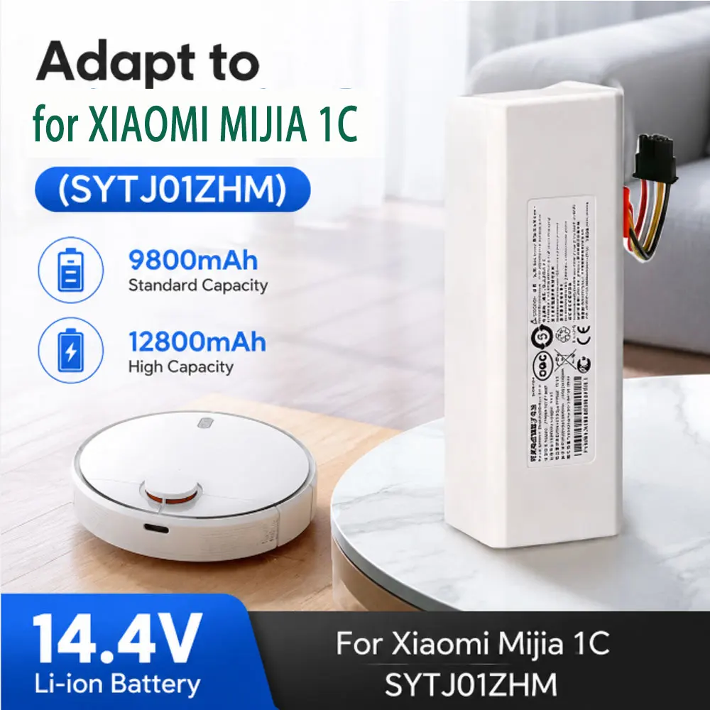 Batterie de remplacement Li-ion 12800 mAh 14,4 V compatible avec les robots aspirateurs et laveurs Dreame F9 D9 L10 Pro Plus RLS3 RLS5 RLS5L RLS5D, pièces détachées et accessoires pour aspirateur rechargeable