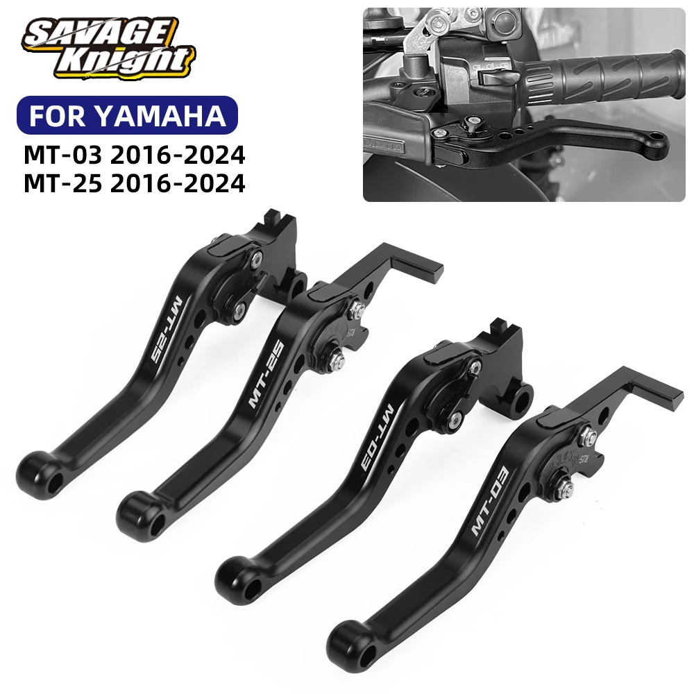 2024 MT-25 MT-03 Short Brake Clutch Lever For YAMAHA MT03 MT25 MT 25 03 2016-2023 2-3 Fingers Control Handle Hand Levers Kit