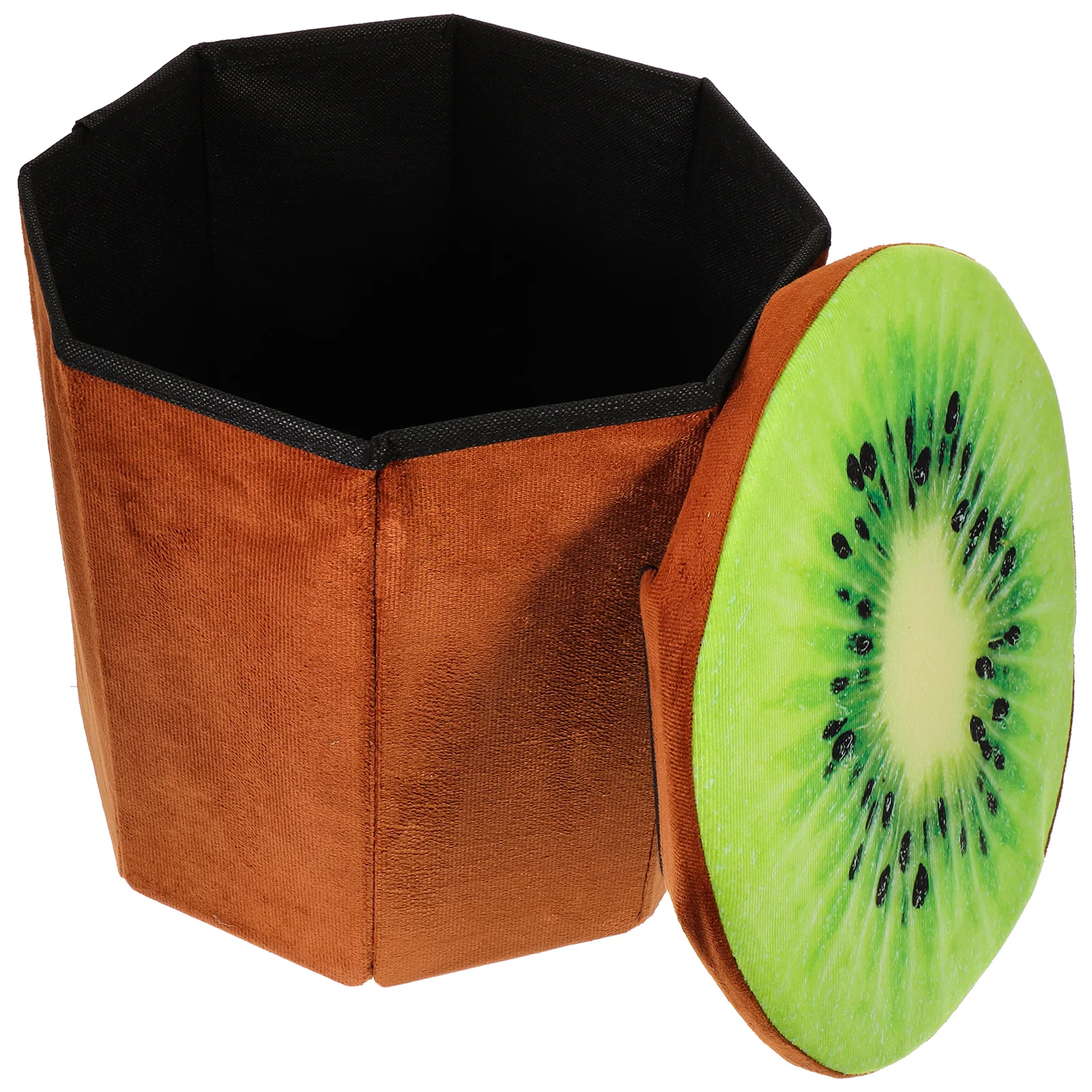 

Kiwi Fruit Folding Storage Stool Seat Box Small Premium Material Creative Design for Living Room Bedroom Kids