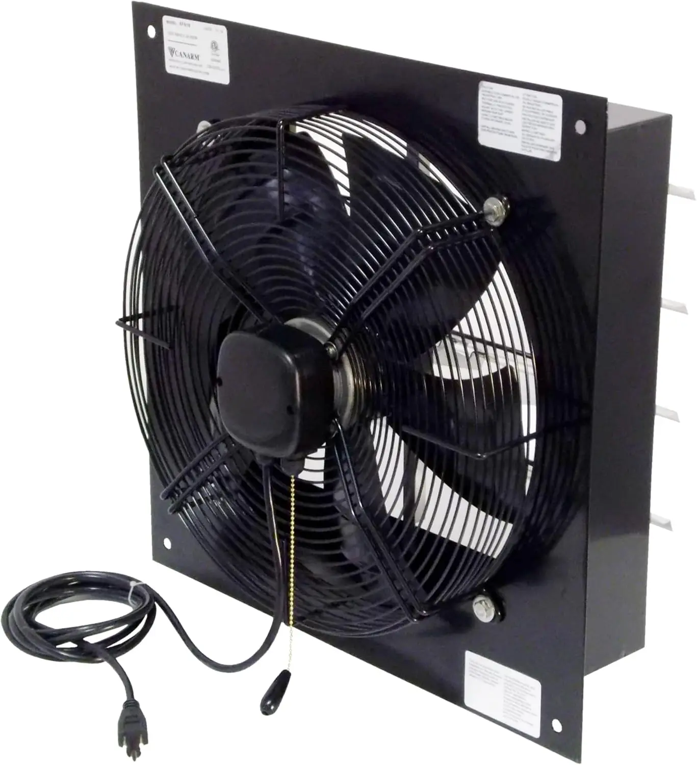 Exhaust Shutter Fan - 16in. Dia. 1800/2000/2300 CFM, 1/8 HP, Model Number XFS16