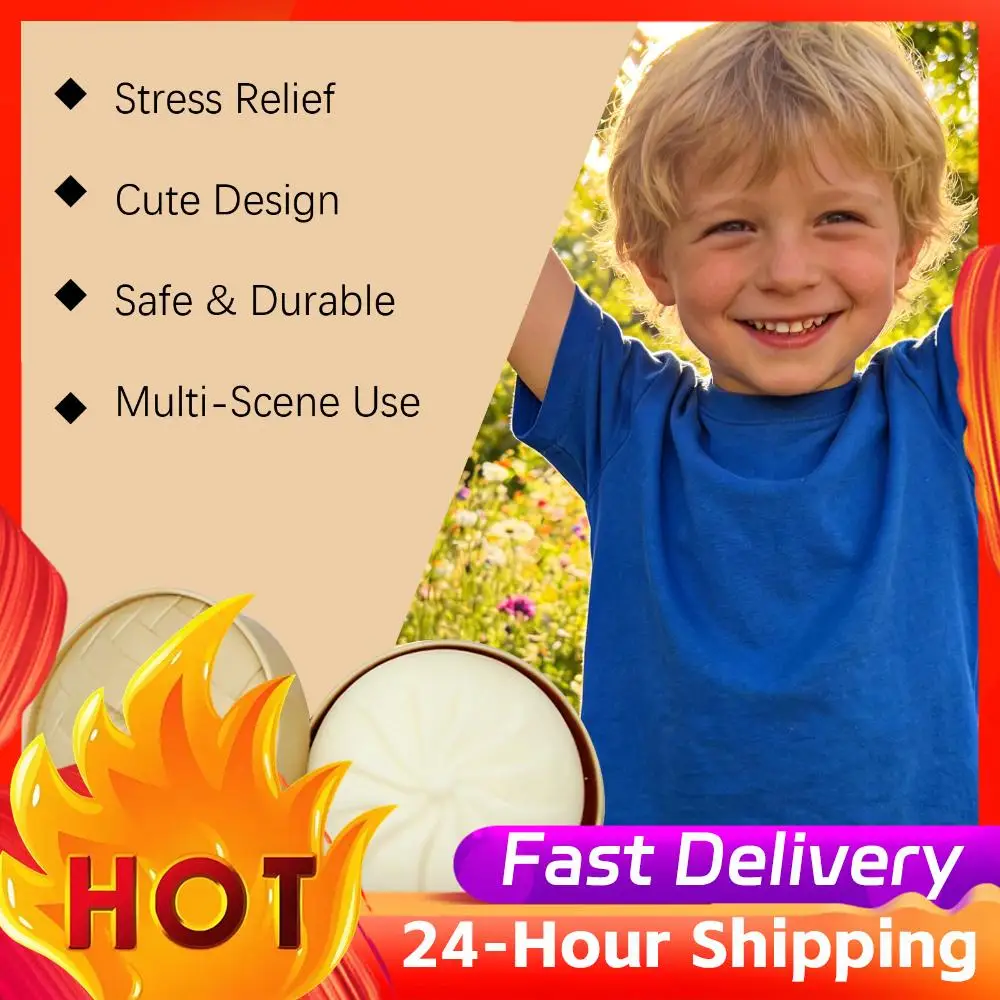 

Colorful Dumplings Fidget Sensory Toy Giant Mystery Dumpling with Food Steamer for Kids Adults Party Favors