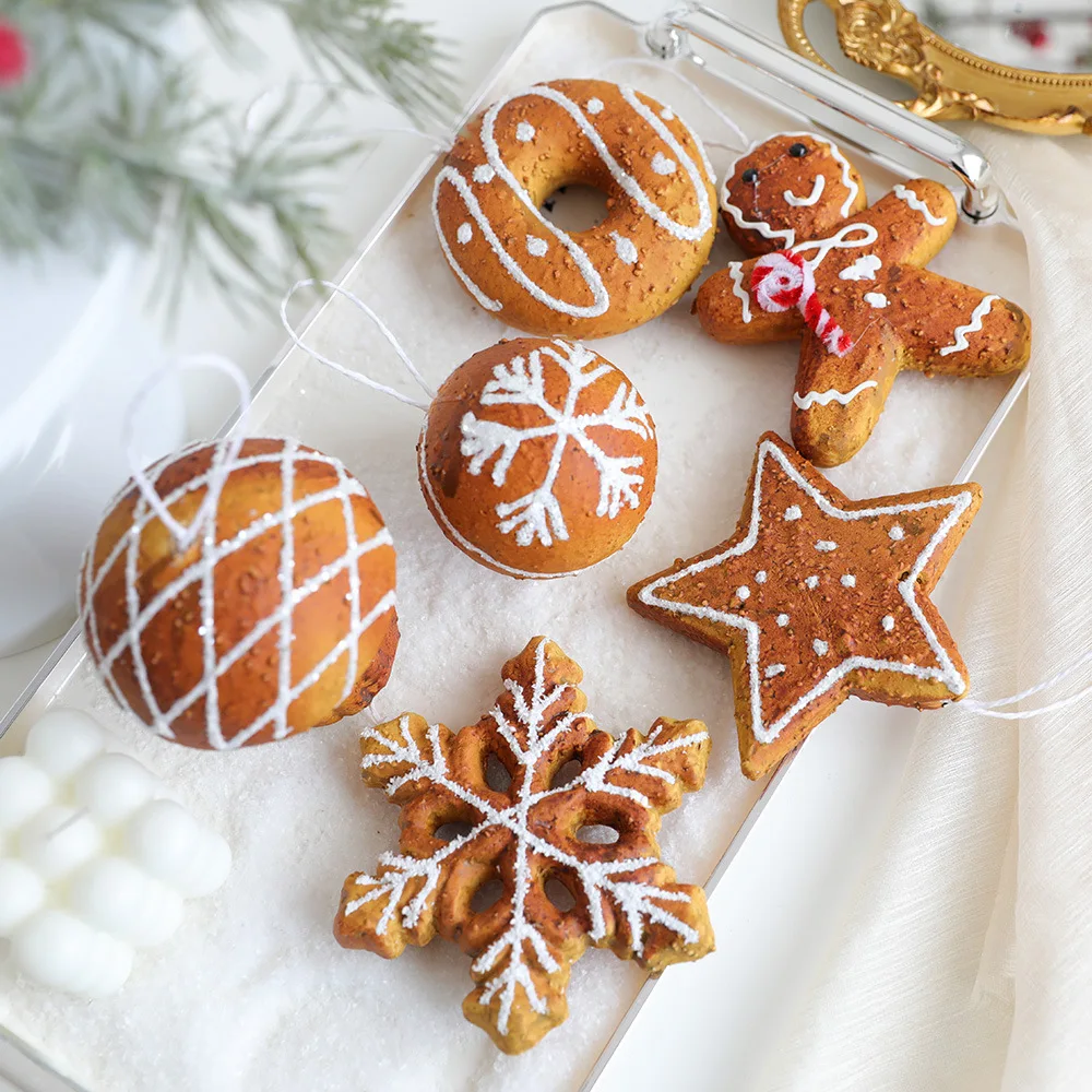 Espuma Bola Snowflake Pingente, ornamento De Árvore De Natal, pingente De Homem De Gingerbread, DIY