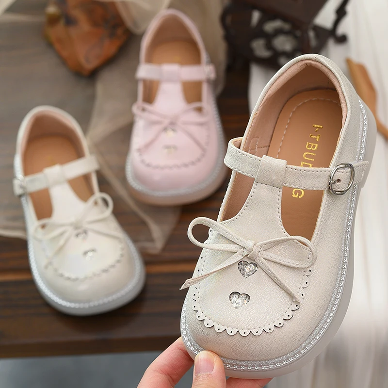 

Genuine leather children's princess shoes 2025 Spring and Autumn new style girls' small leather shoes soft soled baby shoes vers