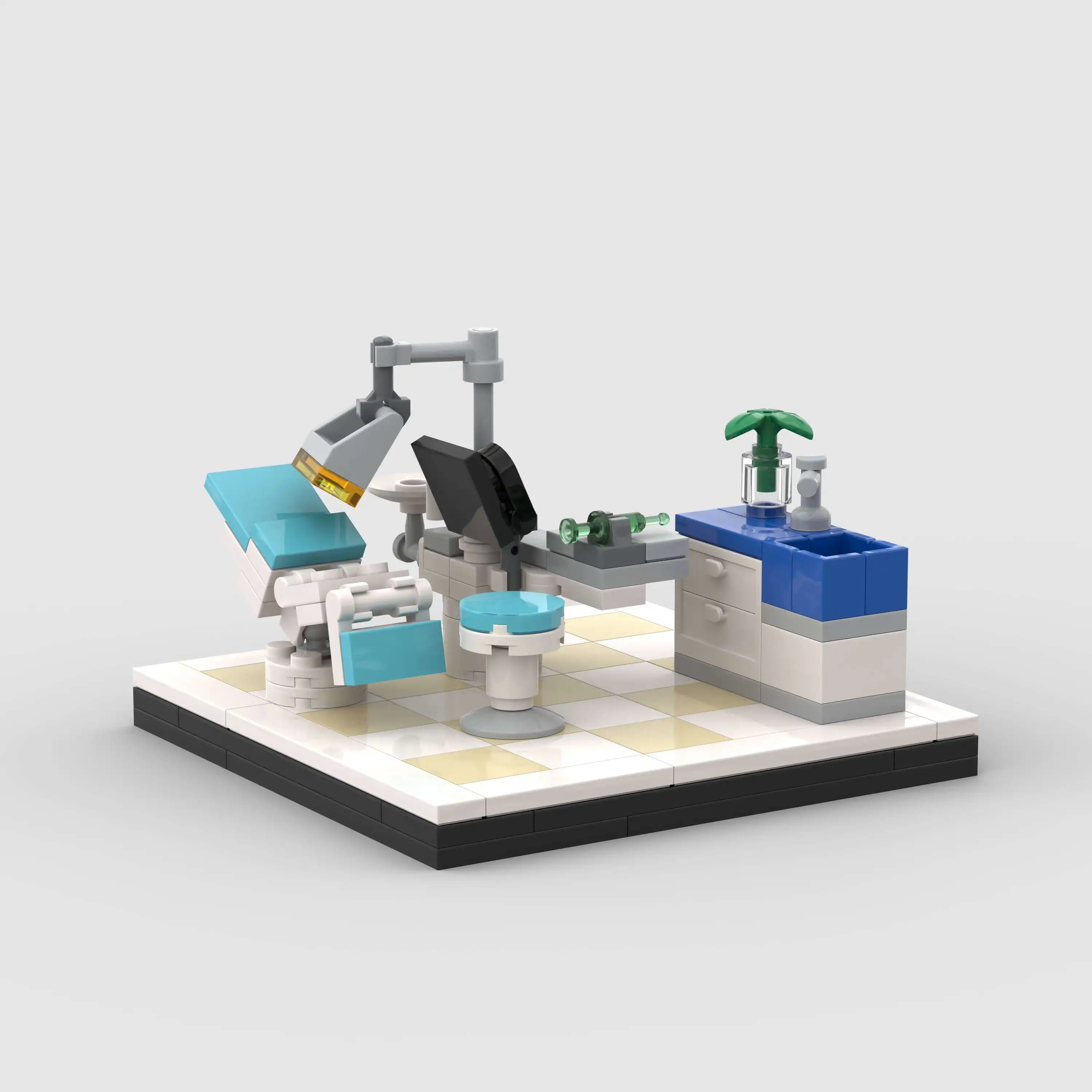 

MOC City Dental Clinic Building Blocks Street View Hospital Laboratory Medical Doctor Dentist Teeth Office Bricks Friend Toy Boy
