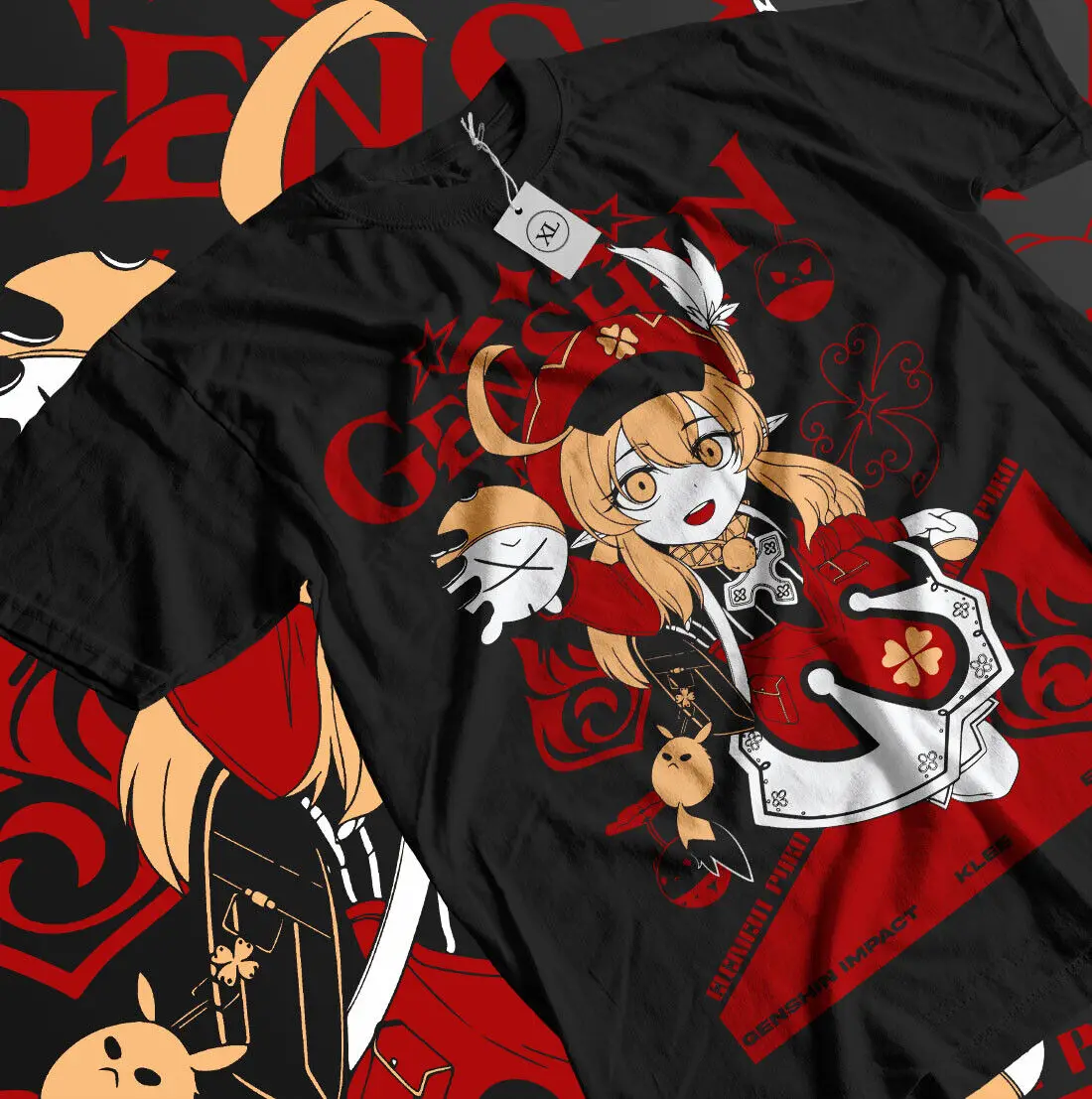 Klee Genshin Impact T-Shirt Gorou Ganyu Kawaii Anime Manga Gift Shirt All Size