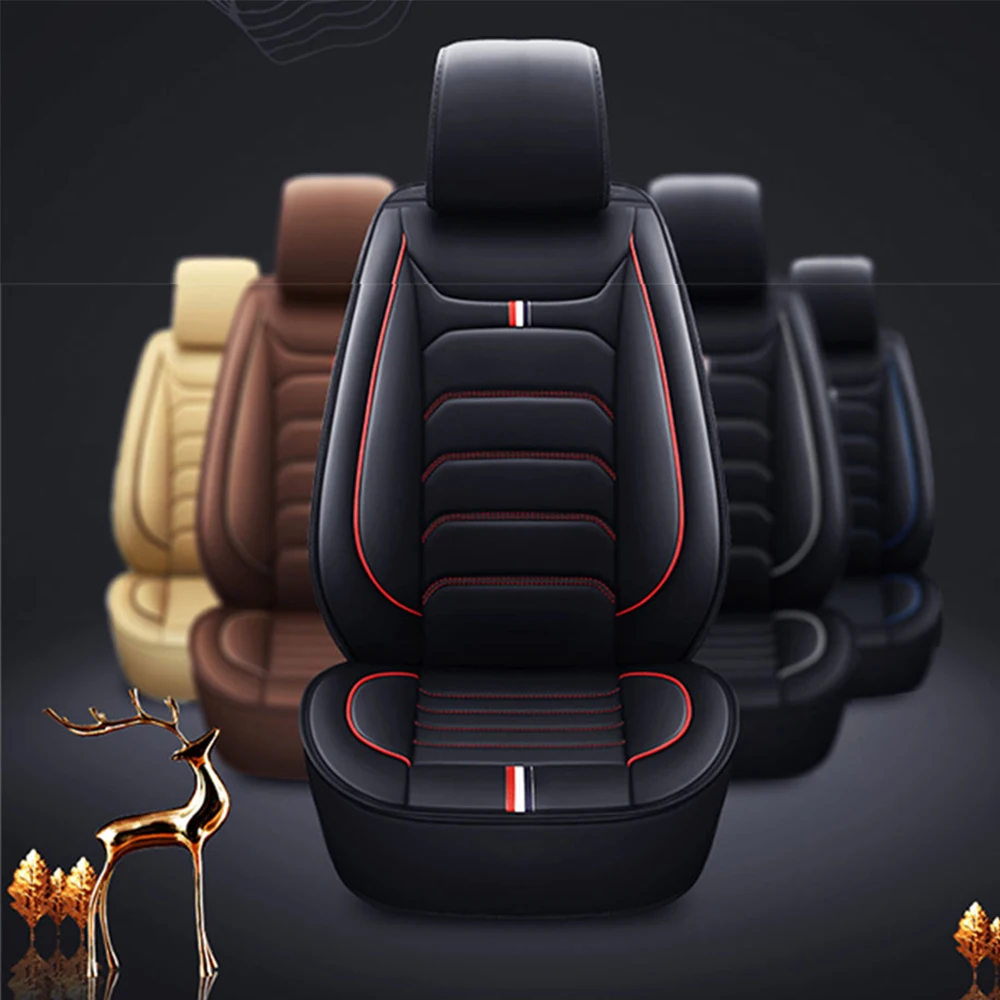 Leather Car Seat Cover for Mitsubishi ASX Lancer 9 10 Pajero 4 2 Sport l200 Outlander xl Montero Carisma Mirage Auto Accessories