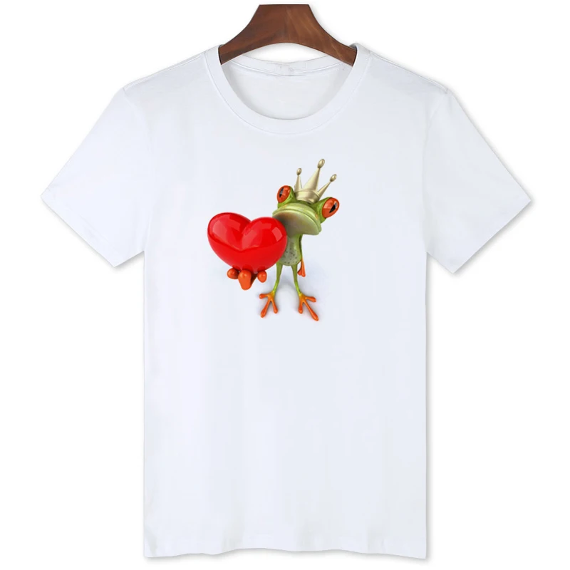 Frog T-shirt Funny Frog King Love Shirt for Men Brand New Creative Top Tee Short Sleeve B1-67