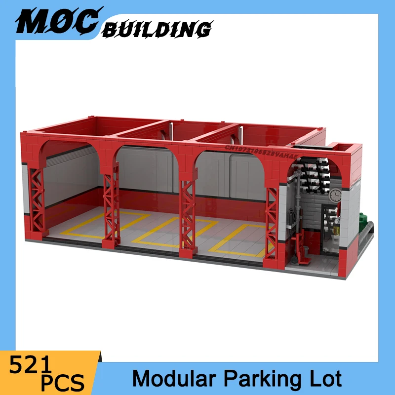 

MOC City Series Сцена Модульная парковка Модель Строительные блоки DIY Сборка Кирпичи Коллекция Дисплей Автомобиль Игрушки Рождественские подарки