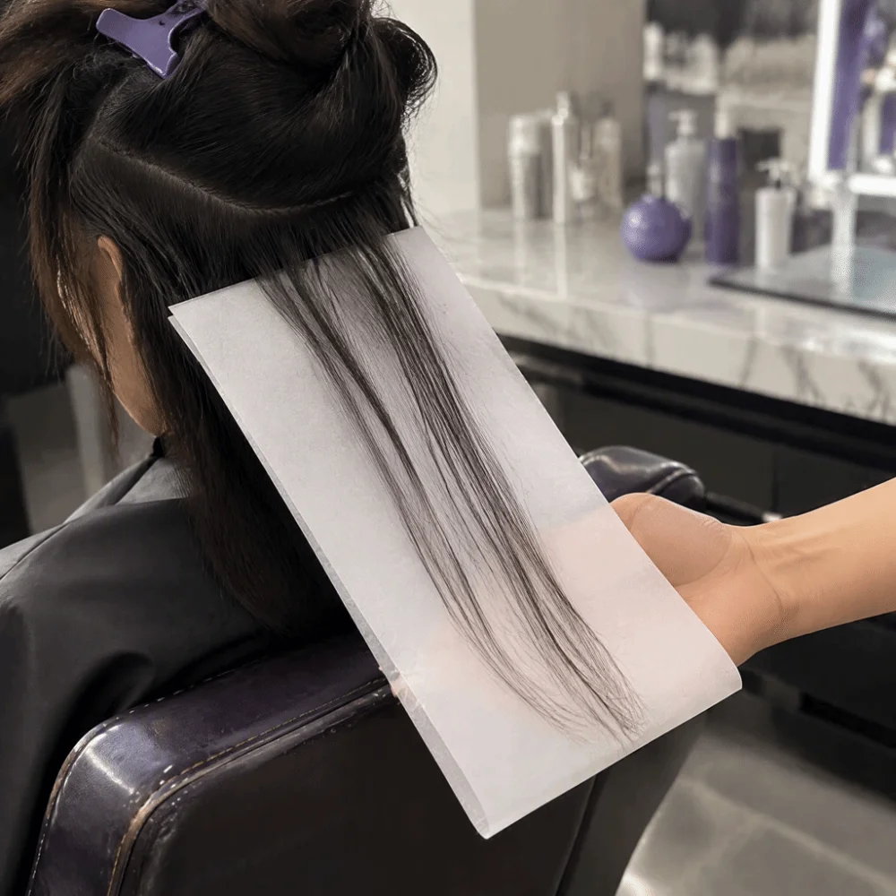 100PCS Foam Hair Dyeing Paper Sheets Precise Convenient Hair Highlight Tapes Lightweight Reusable Hair Coloring Sheets