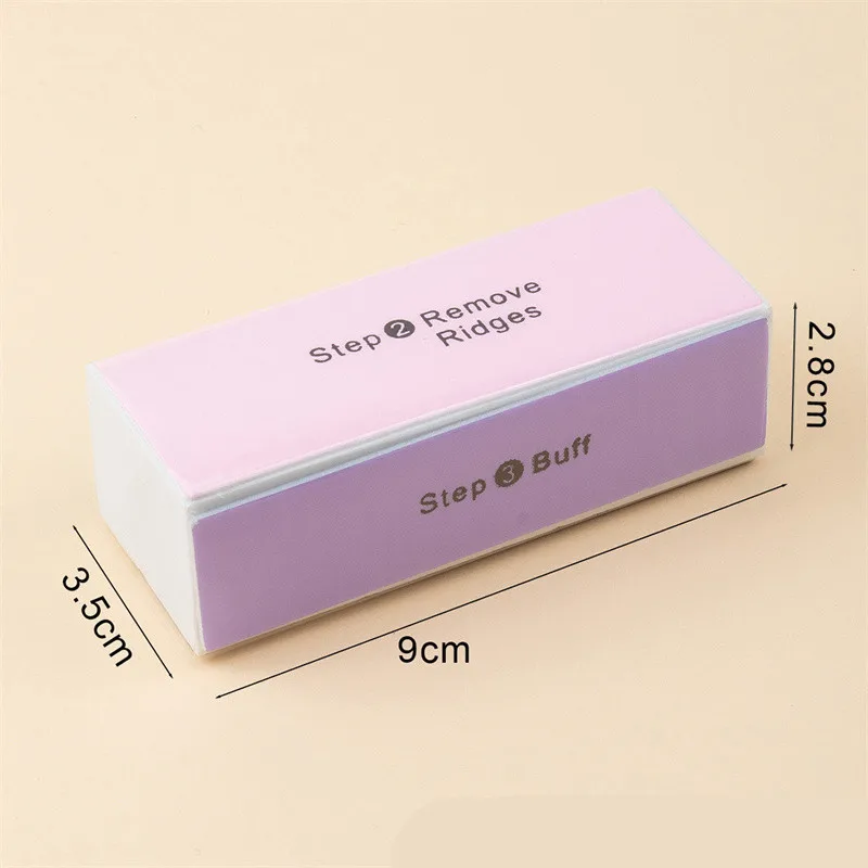 1/12PCS 4 Sides Sponge Nail Buffers Colorful Sanding Buffing Block Grinding Polishing Nail File Professional Nail Manicure Tool