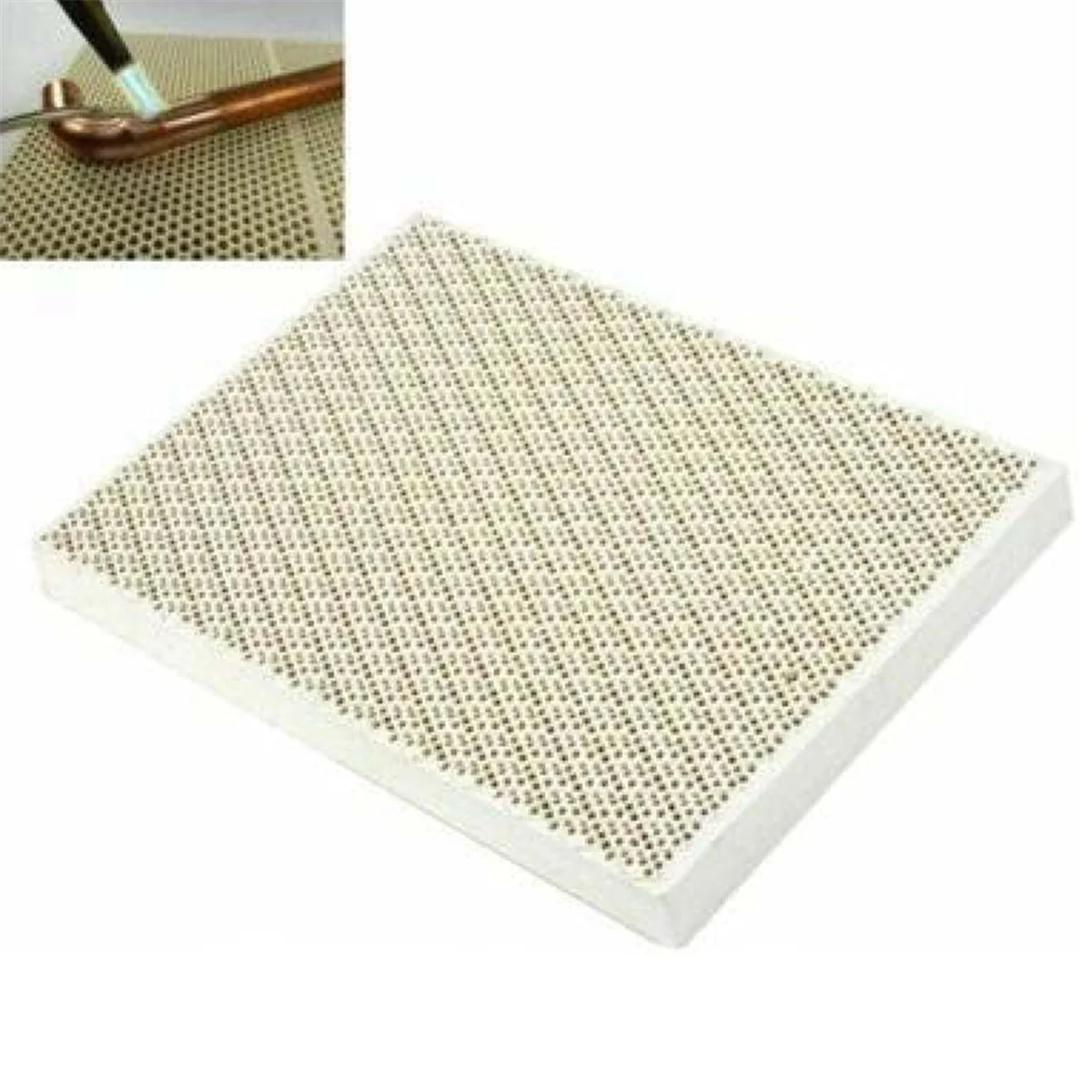 Tablero de soldadura de cerámica de panal de abeja con agujas, Panel de panal de soldadura rectangular, herramientas para hacer joyas, bloque de soldadura