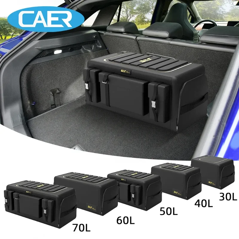 70L Car Trunk Organizer Storage Box Oxford Cloth Auto Organizers Bag Folding Trunk Storage Pockets For Vehicle Sedan