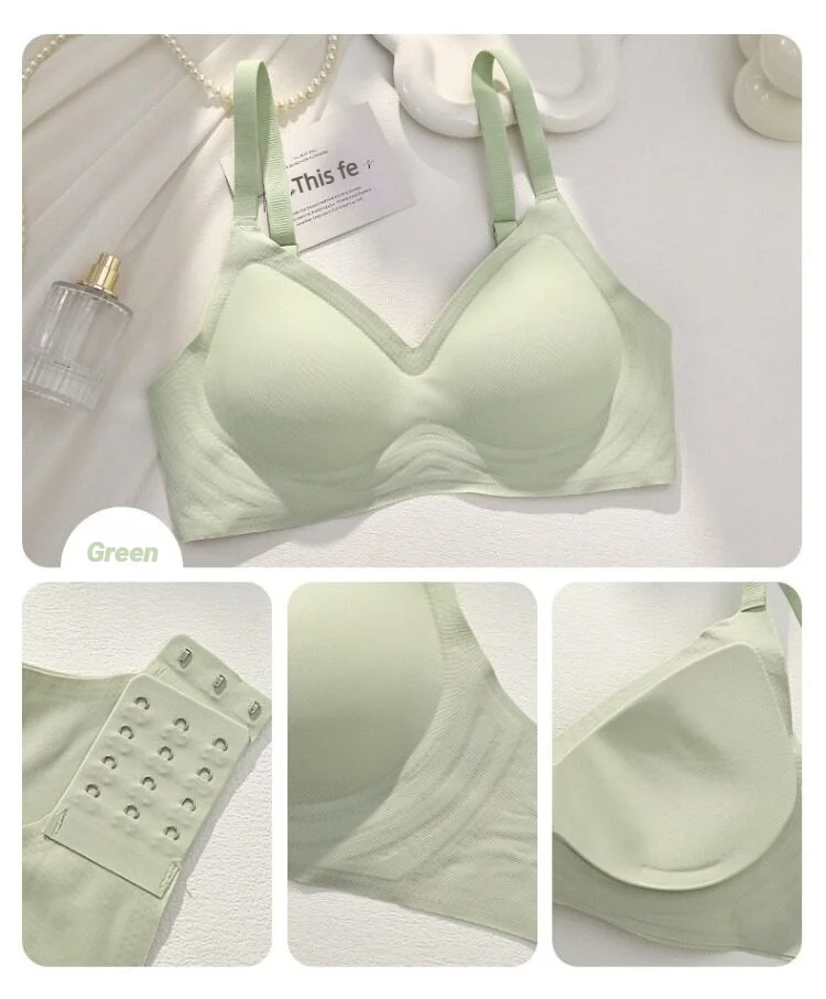 Nahtloser BH für kleine Brüste, Damen-Push-up-BH, bequem, ohne Bügel, weiche Unterstützung, geschlossene Unterwäsche für Frauen mit kleinen Brüsten, ohne Ränder. – Detail 17