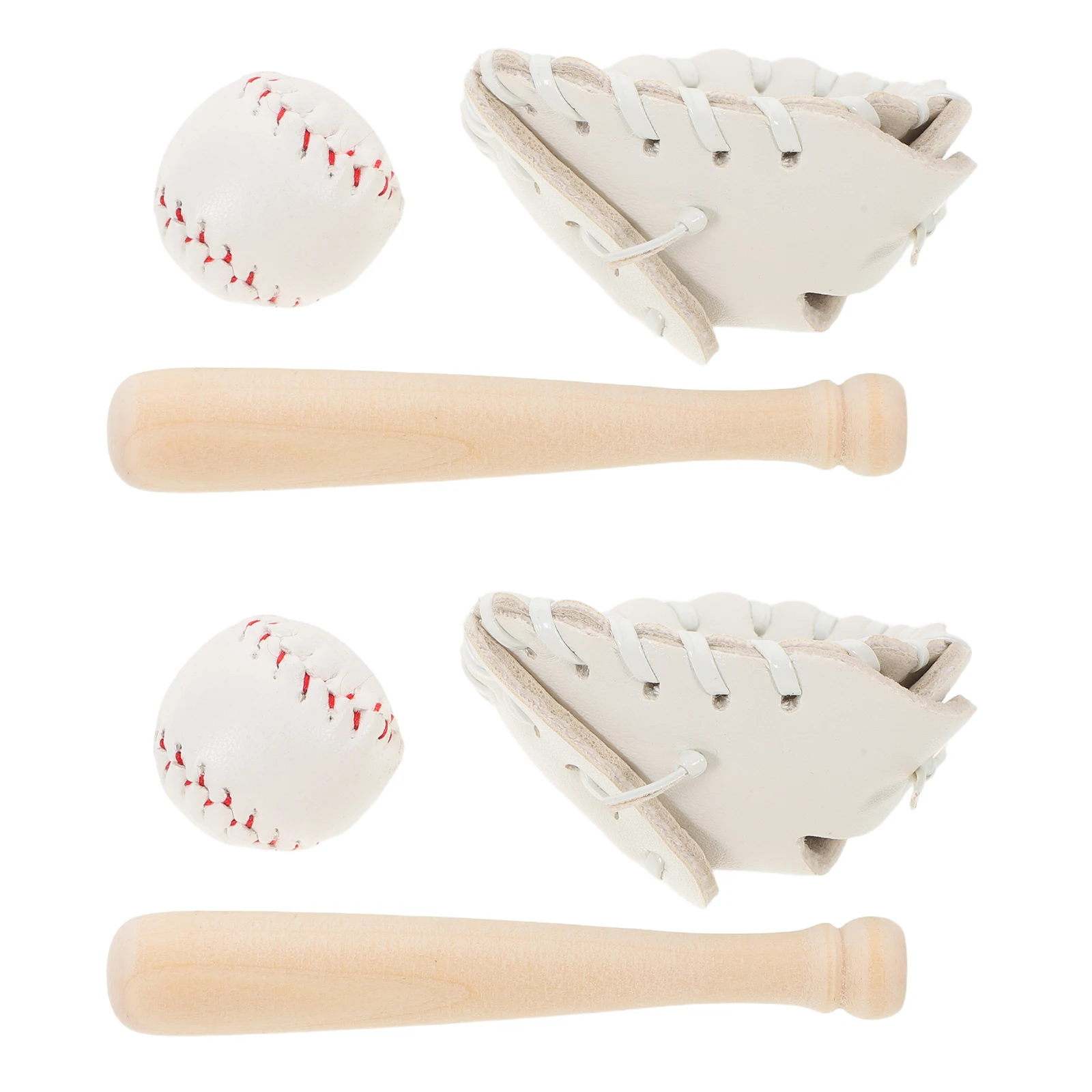 

2 комплекта, мини-набор перчаток для бейсбольной биты, набор детальных миниатюрных спортивных аксессуаров для кукольного домика, настольный декор, брелок и ювелирные изделия