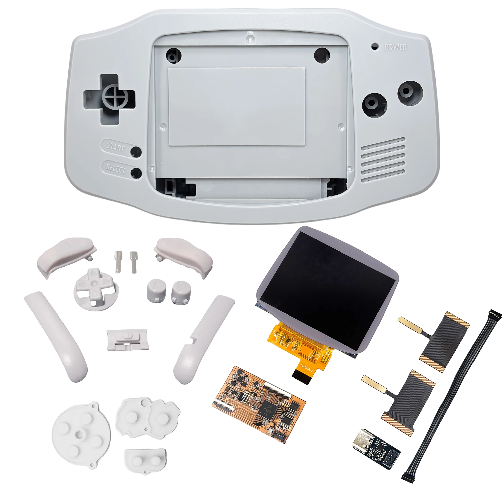 For GBA IPS MAX Display Laminated kit Game GameBoy Advance Games 
