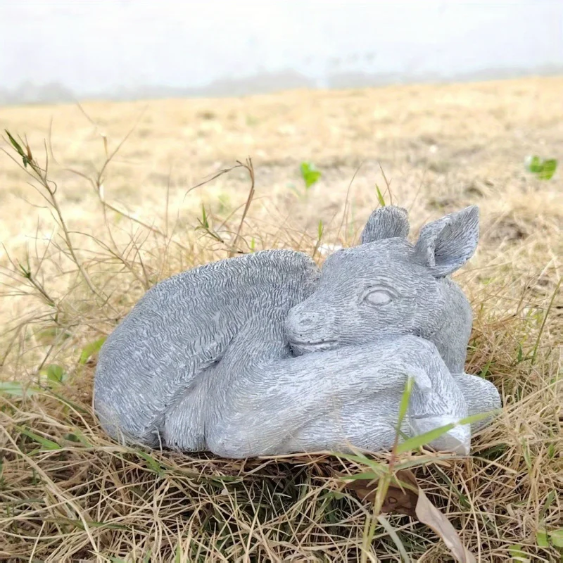 الحلي الحيوانية الإبداعية الملاك القط الكلب الغزلان النحت ديكور المنزل الراتنج الحرف بالجملة #4