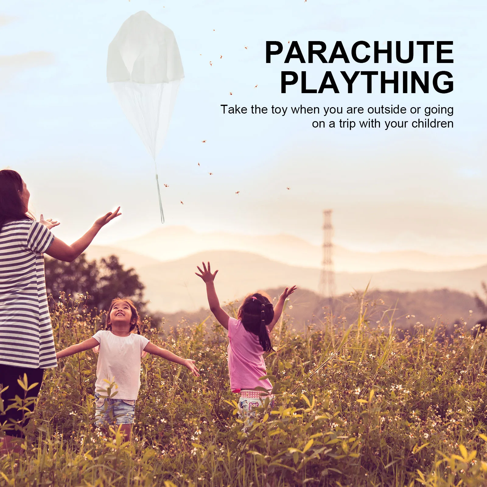 

2Pcs Outdoor Parachute Hand Throw Flying Plaything Kids Skill Game Hand Throw Parachute Toy Kid Toy Gift