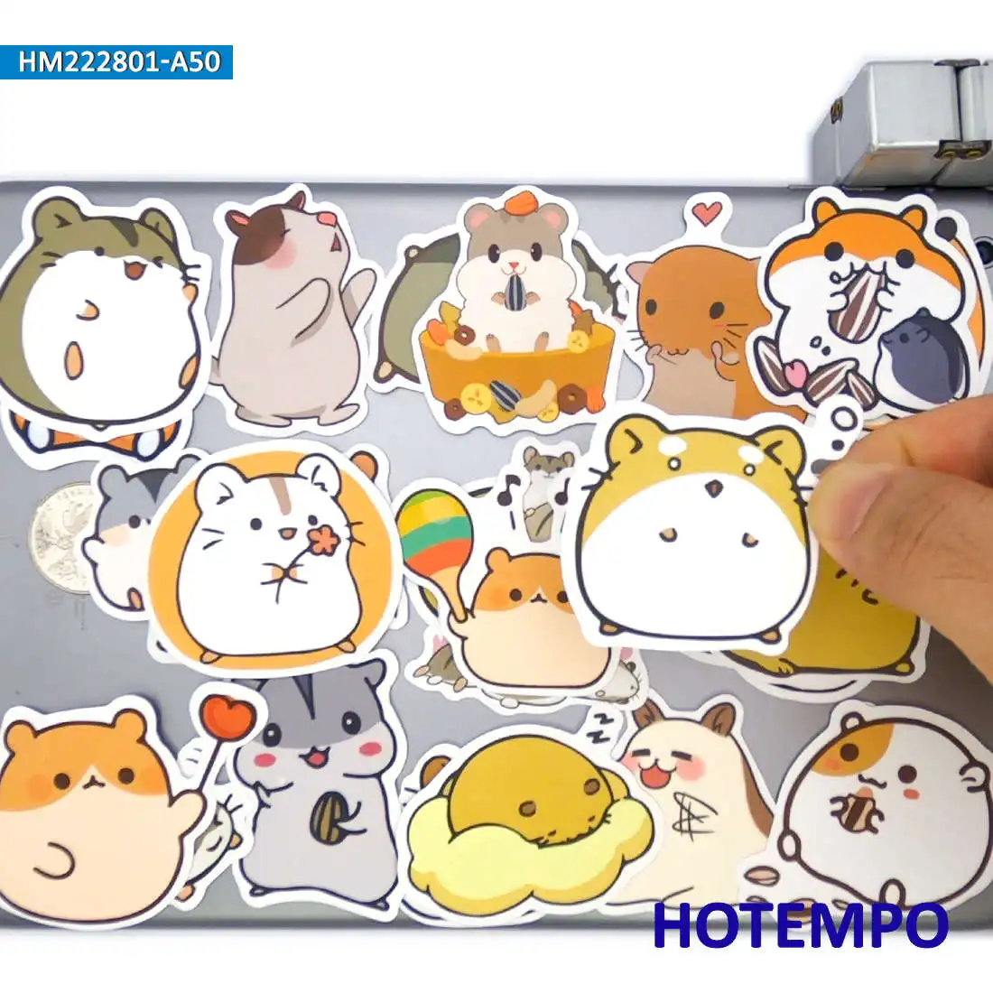 20/30/50PCS Hamster Stickers Funny Cartoon Graffiti Cute Animals Decals for Kids Scrapbook Luggage Bike Car Phone Laptop Sticker