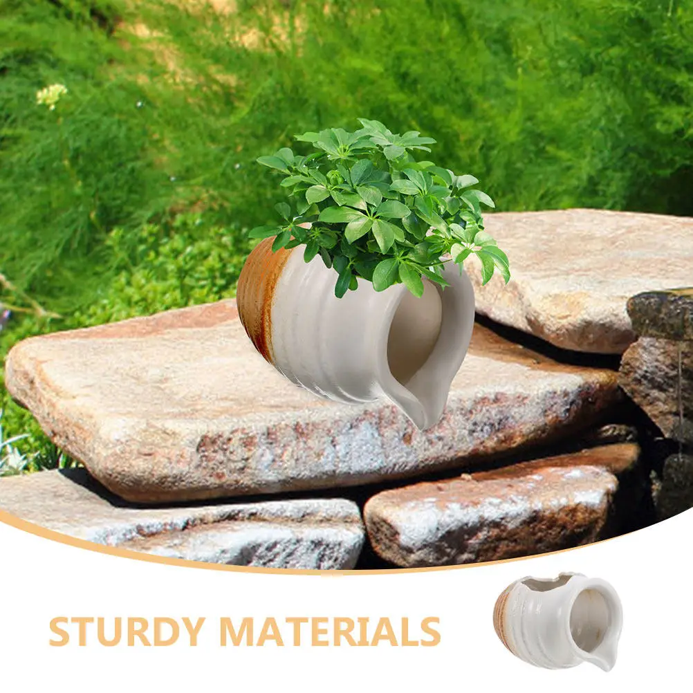 Garden Fountain Decor Ceramic Jar Water Fountain for Outdoor Courtyard Patio Balcony Indoor Living Room Artistic Circulating