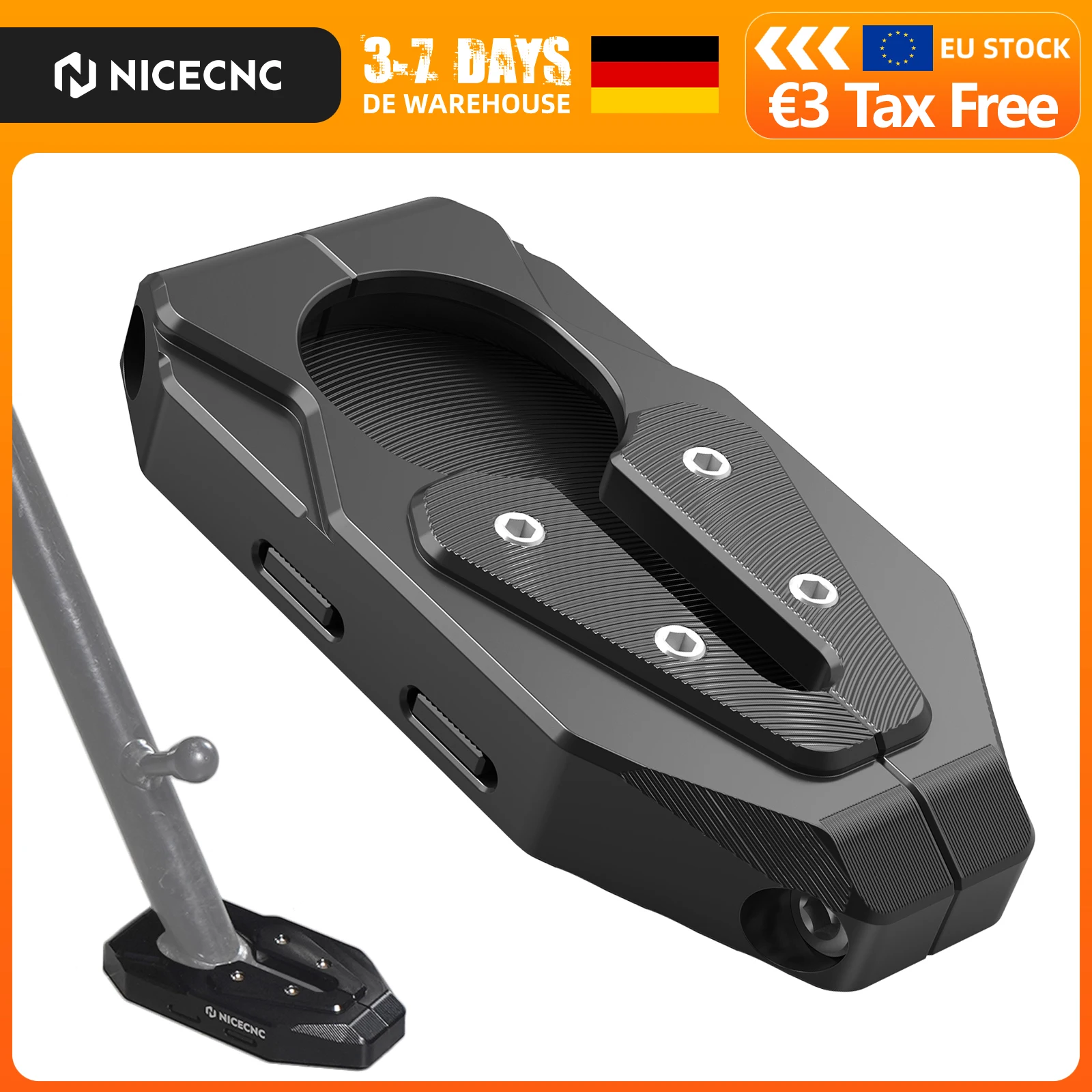 NICECNC Estensione Cavalletto Moto per BMW R1250GS R1250 GS 2019-2023 R1200GS R1200 GS 2016 2017 2018