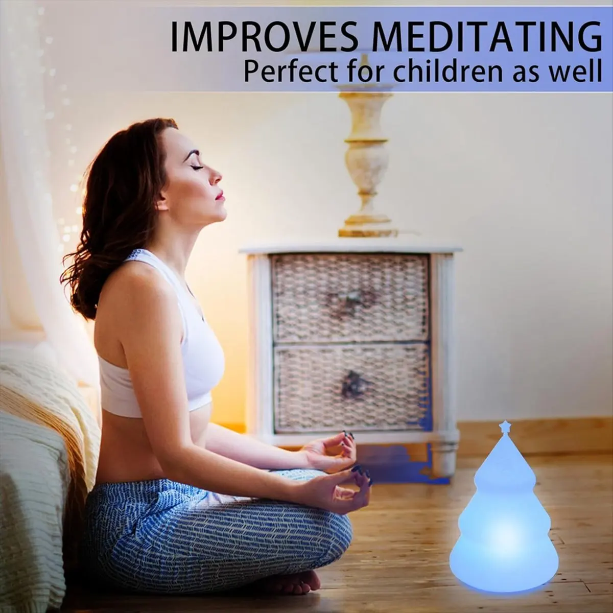 Lampada respiratoria stabile Strumento di meditazione visiva guidata per la consapevolezza, scorre la respirazione calma la tua mente Sollievo dall'ansia da stress